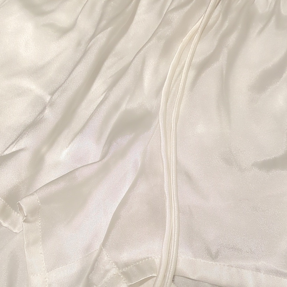 In Bloom by Jonquil white satin baby blue trim bride graphic sleep shorts - Picture 3 of 9